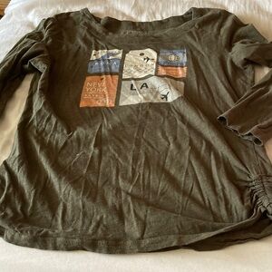 Simons Olive Graphic Long Sleeve Tee